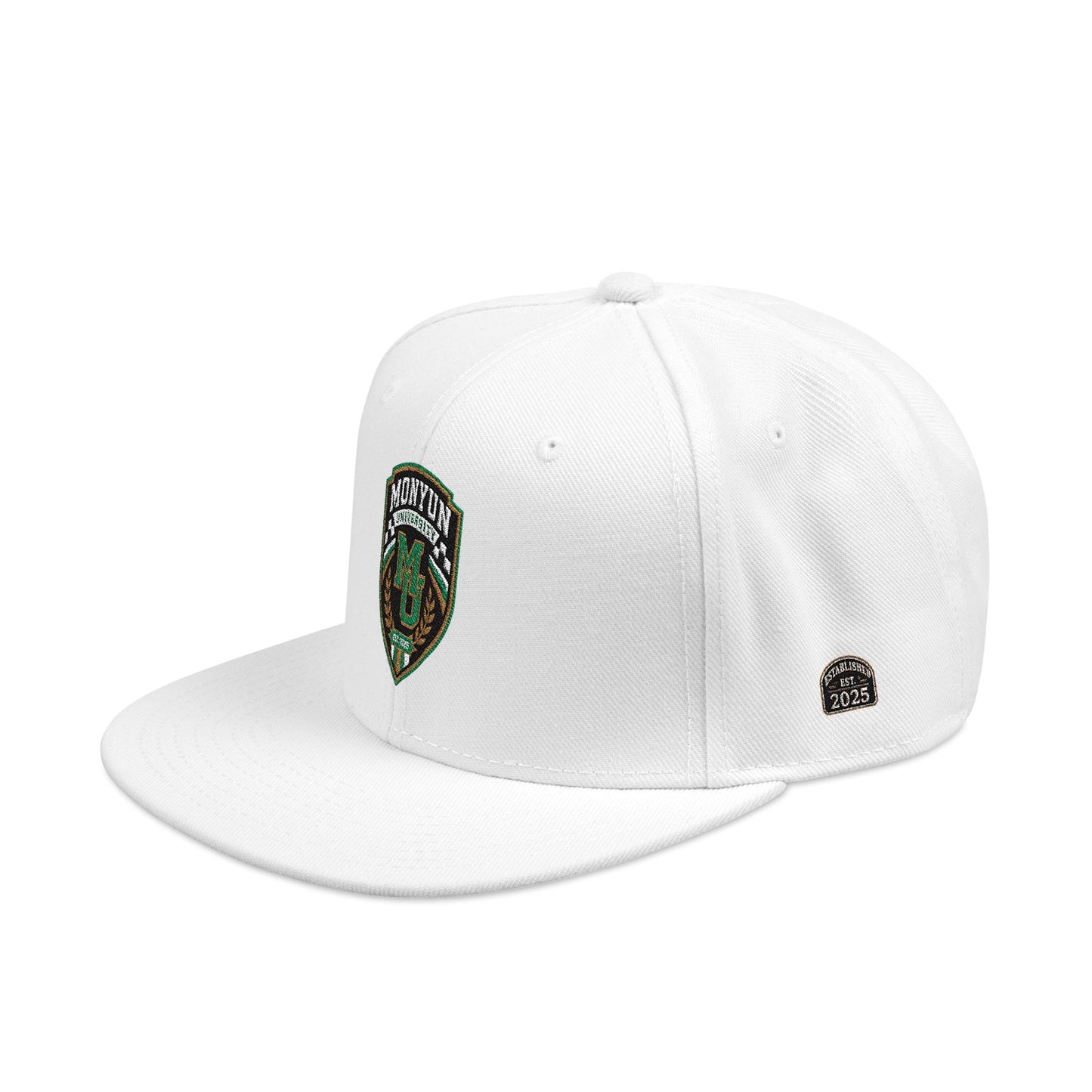 MONYUN university Embroidered Snapback Hat with Mossy Forest Crest