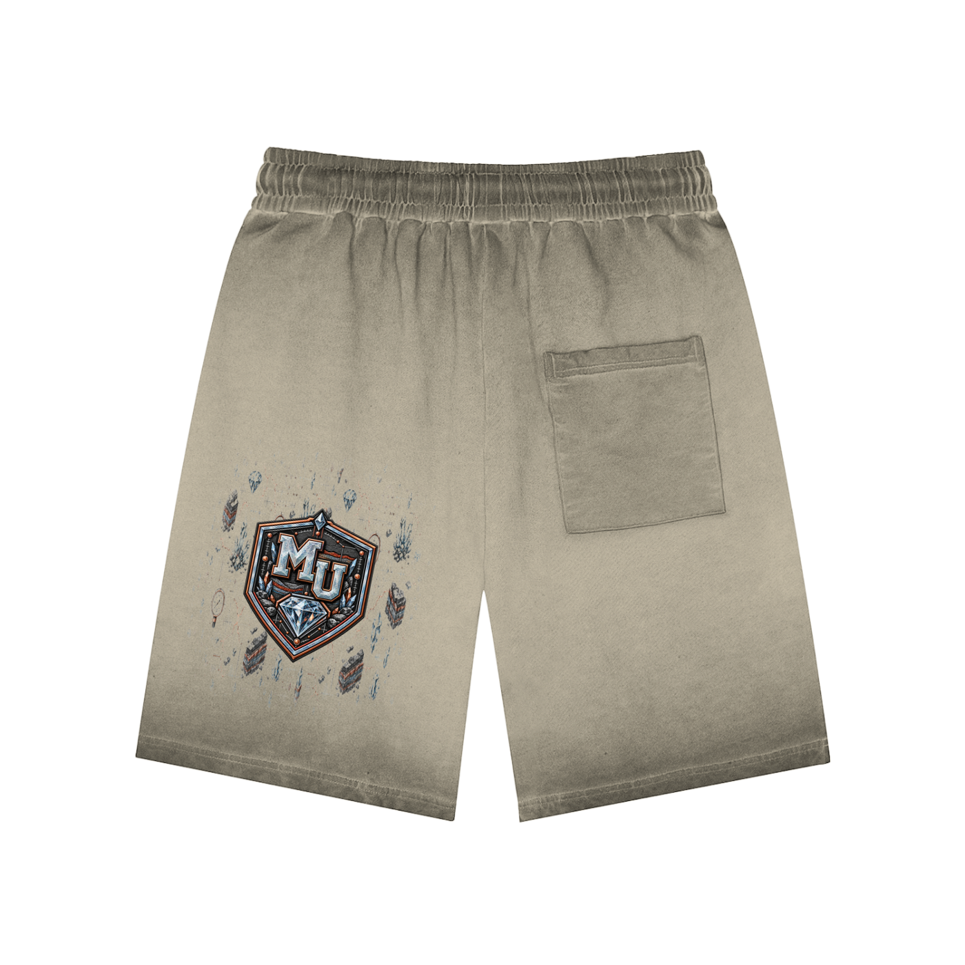 MONYUN university- Built Under Pressure Reverse Dyed Sweatshorts