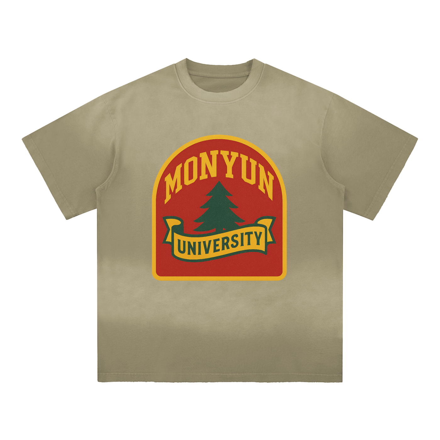 MONYUN university Sun Fade Hand-Frayed Cotton T-Shirt