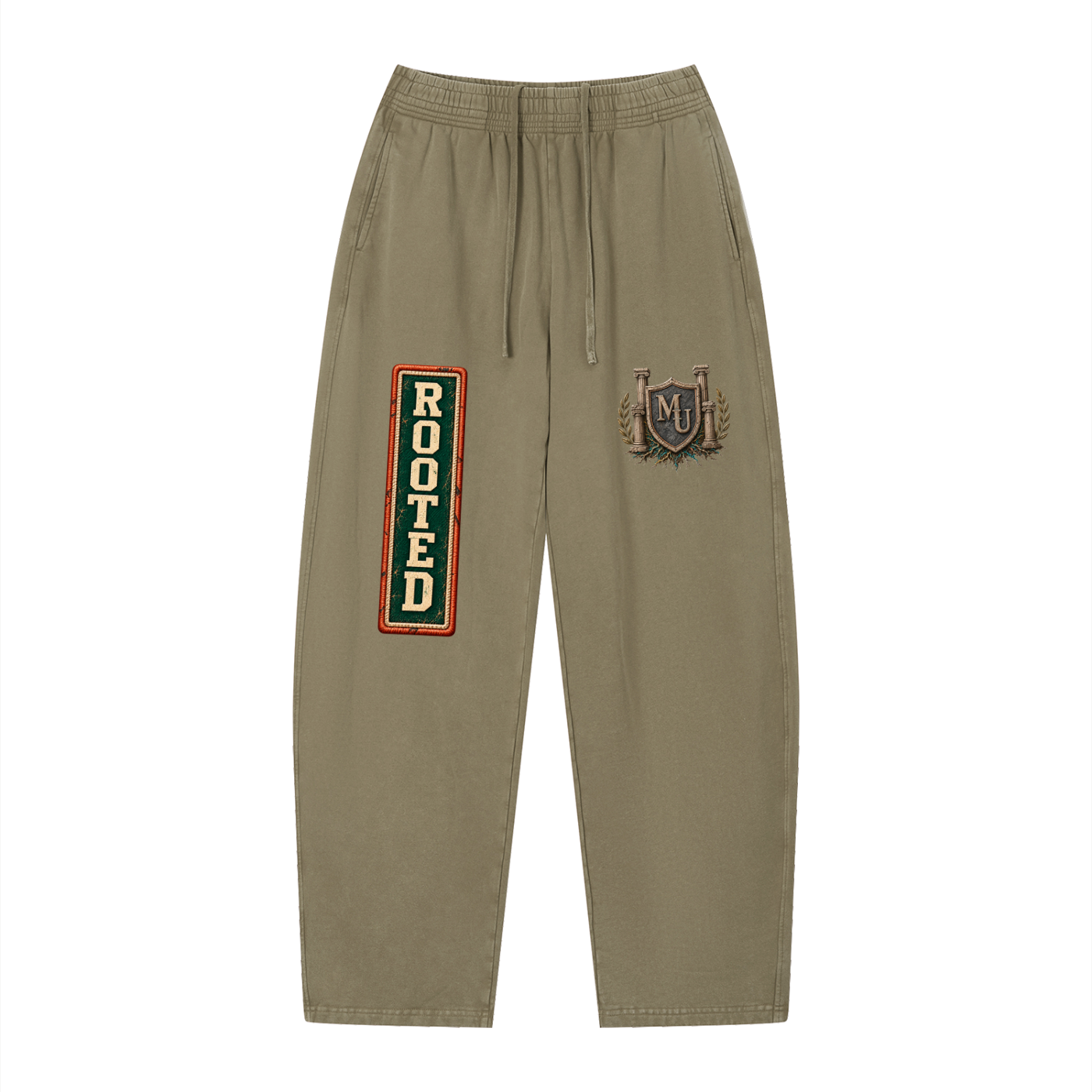 MONYUN university Vintage Wash Loose Sweatpants