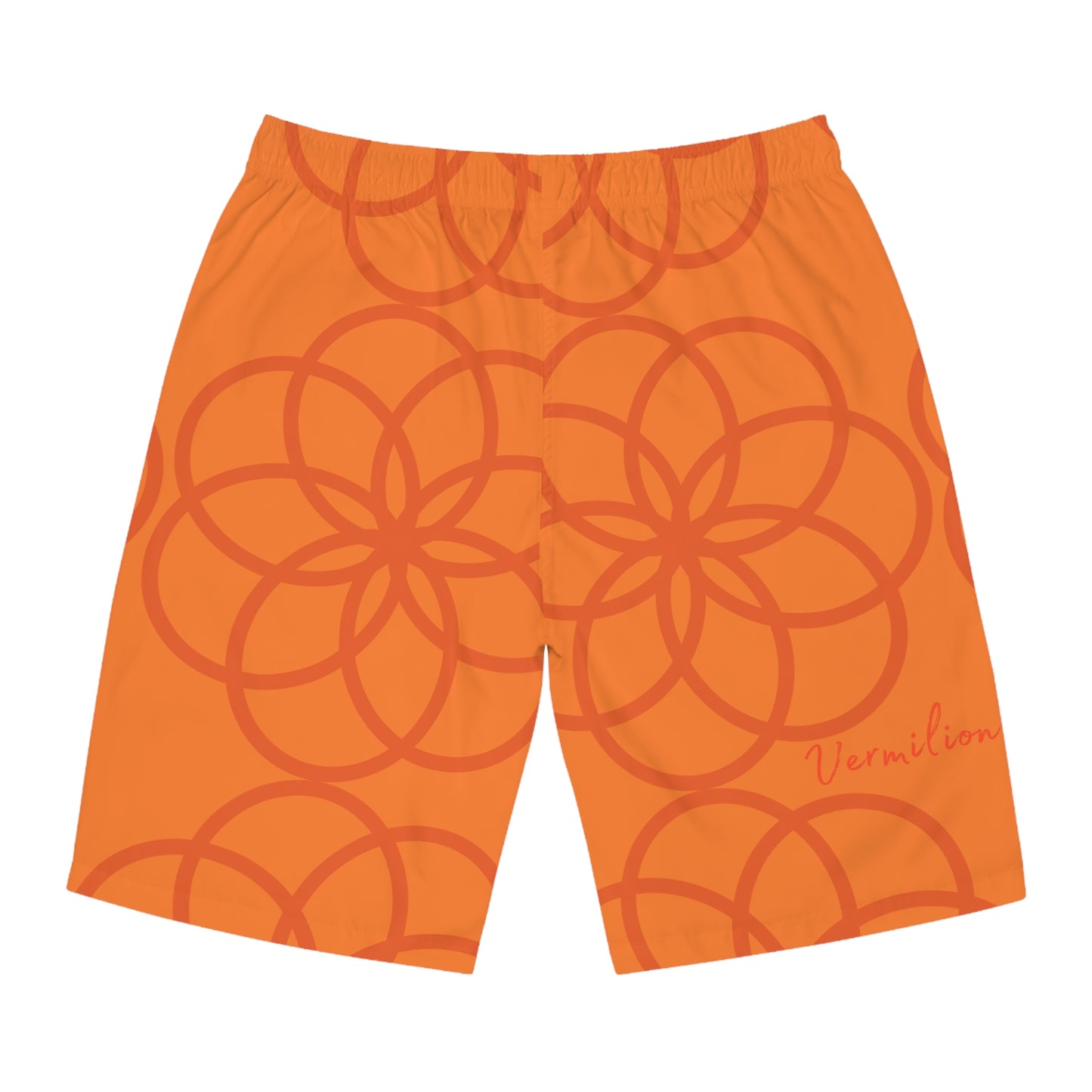 Vibrant Vermilion Men's Board Shorts - Perfect for Summer Beach Days