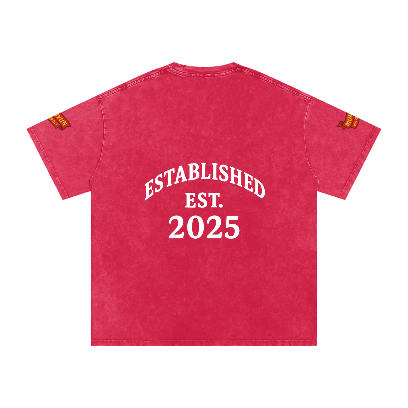 MONYUN university Snow Washed Oversized Cotton T-Shirt