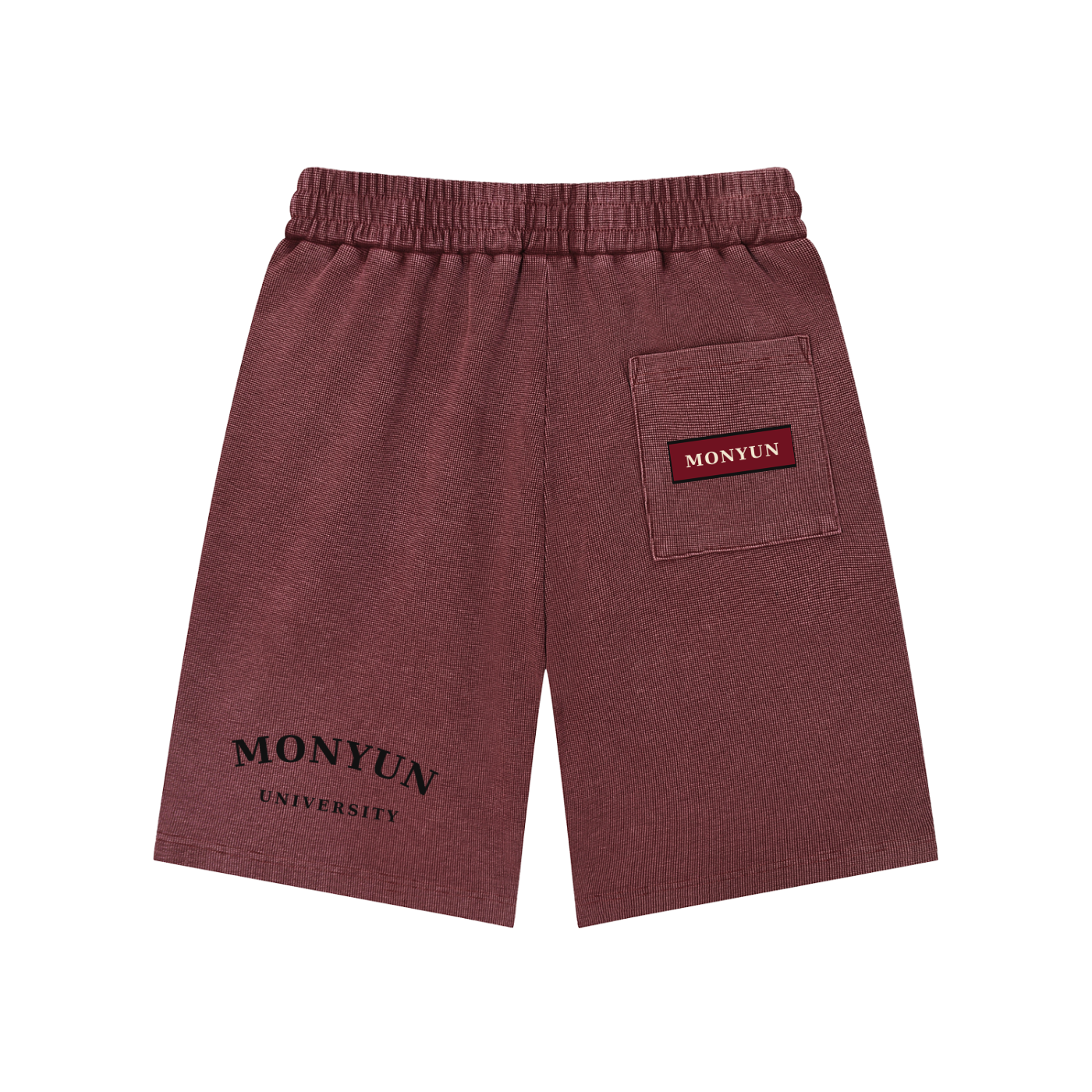 MONYUN university Mineral Wash Waffle Knit Shorts