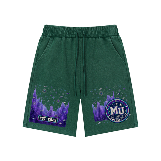 MONYUN university- Beyond The Known Mineral Wash Waffle Knit Shorts