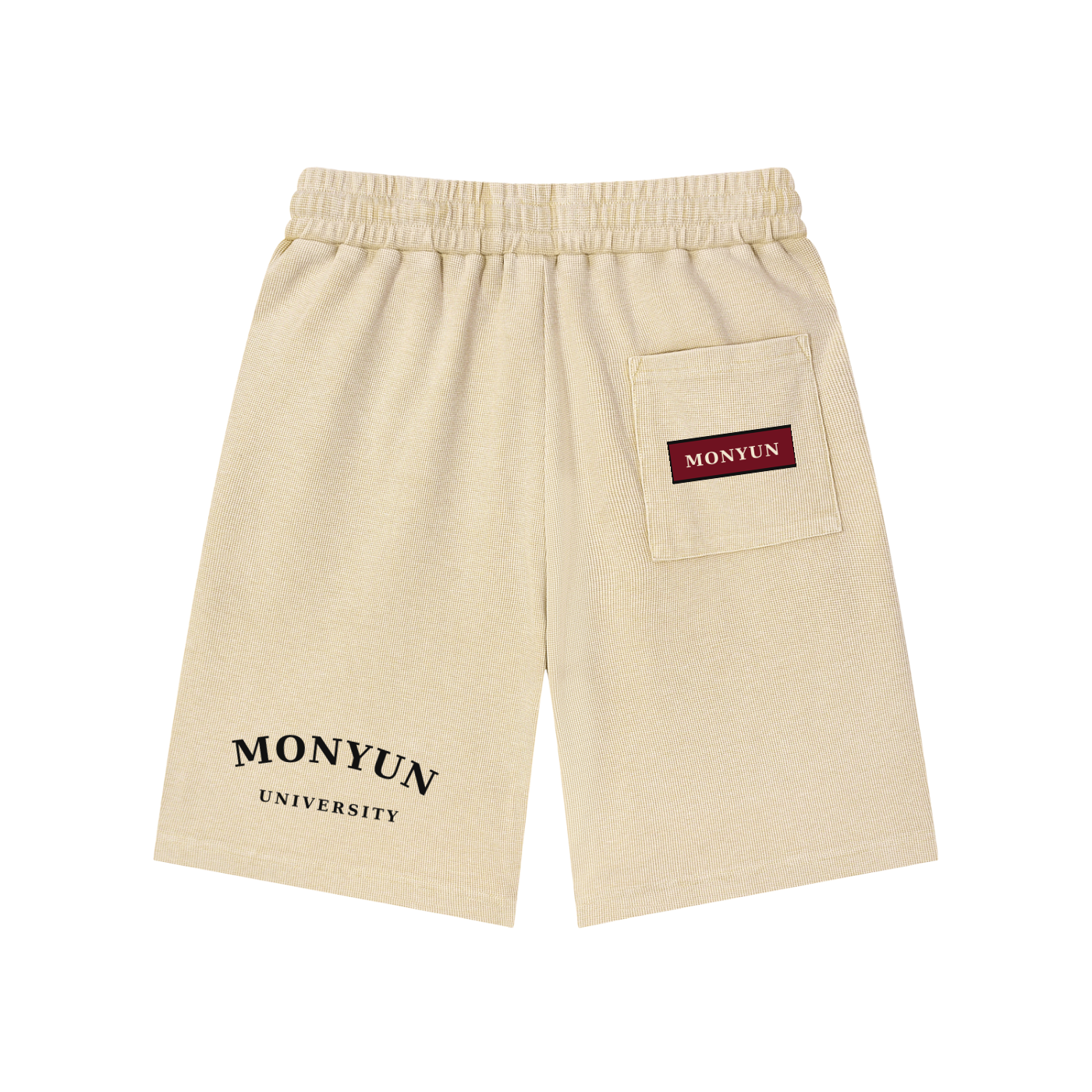 MONYUN university Mineral Wash Waffle Knit Shorts