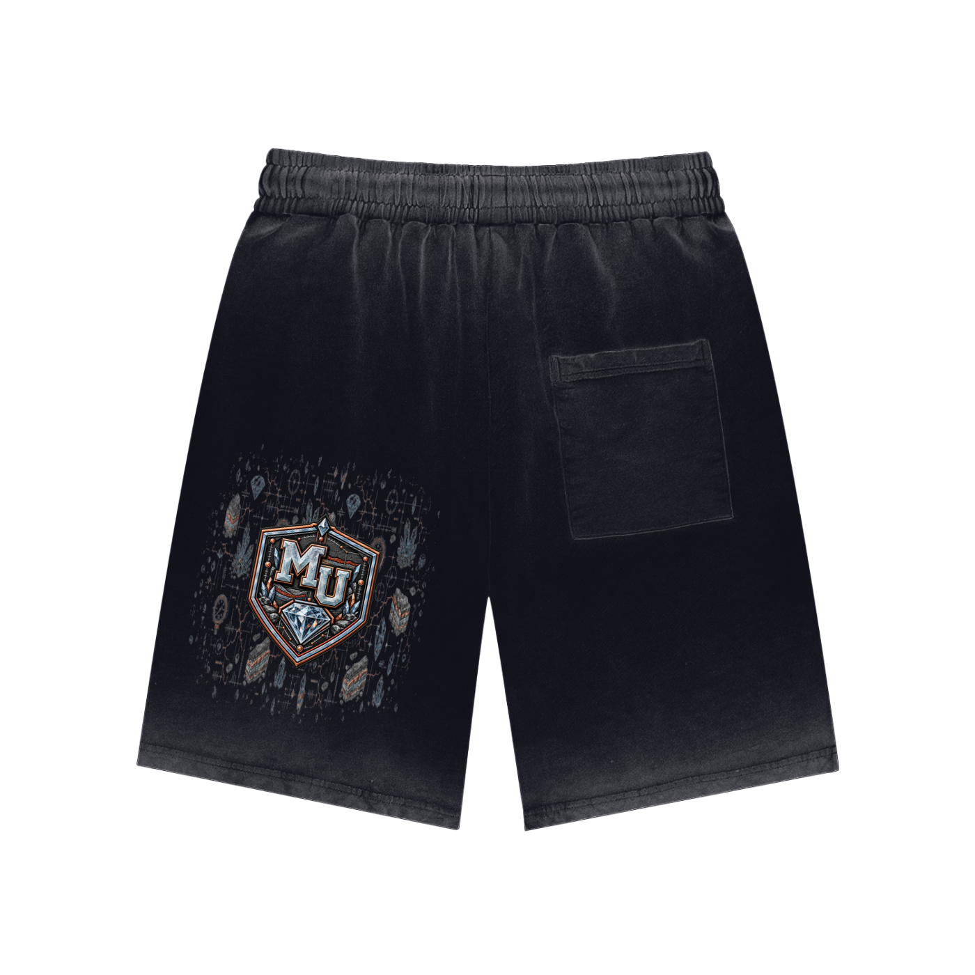 MONYUN university- Built Under Pressure Reverse Dyed Sweatshorts