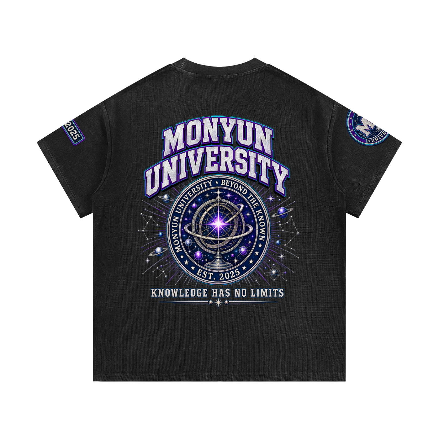MONYUN university - Beyond The Known Mineral Wash Waffle Knit T-Shirt