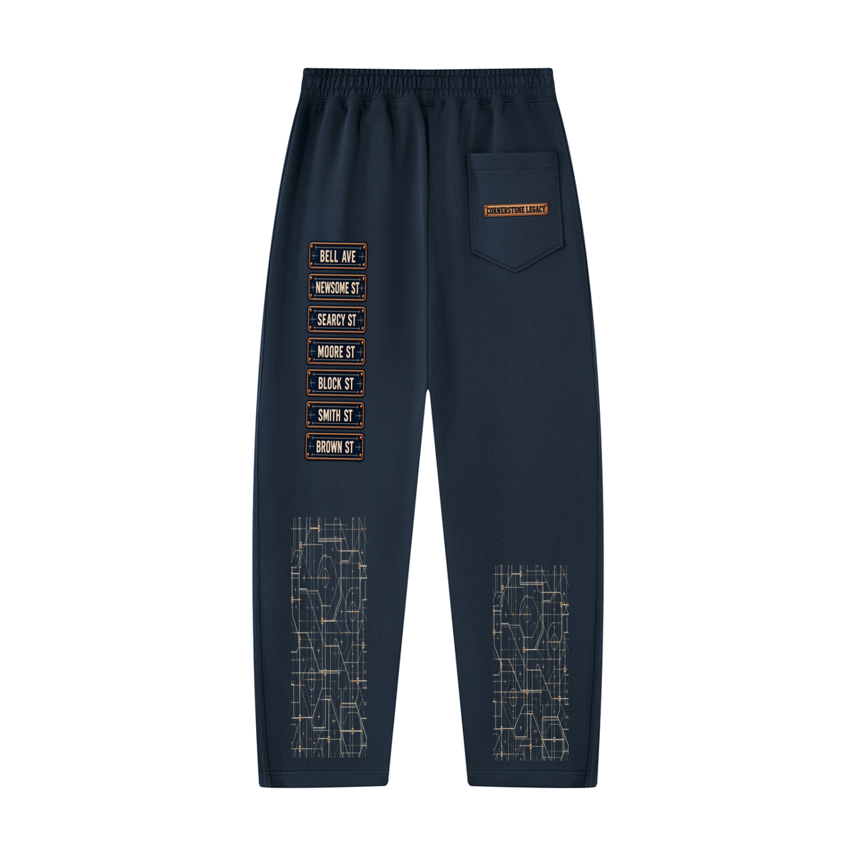 MONYUN University “EGP4L” Tapered Straight Hem Sweatpants