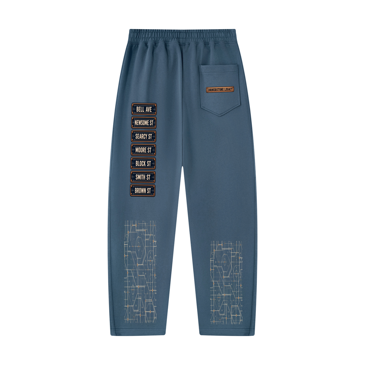 MONYUN University “EGP4L” Tapered Straight Hem Sweatpants