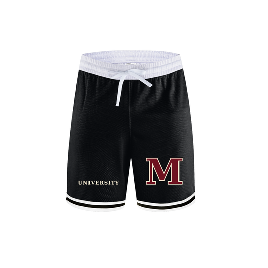 MONYUN university Classic Stripe Trim Basketball Shorts