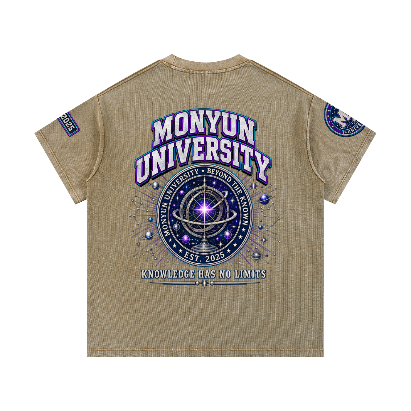 MONYUN university - Beyond The Known Mineral Wash Waffle Knit T-Shirt