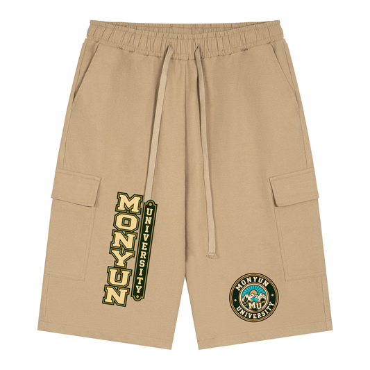 MONYUN university Drawstring Cargo Shorts