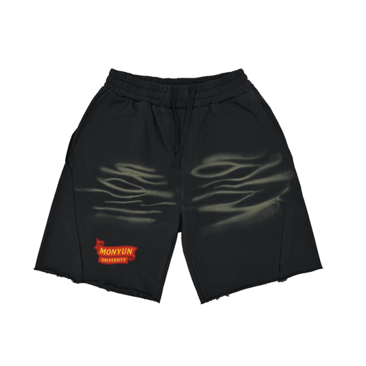 MONYUN university Vintage Washed Tiger Stripes Short Pants