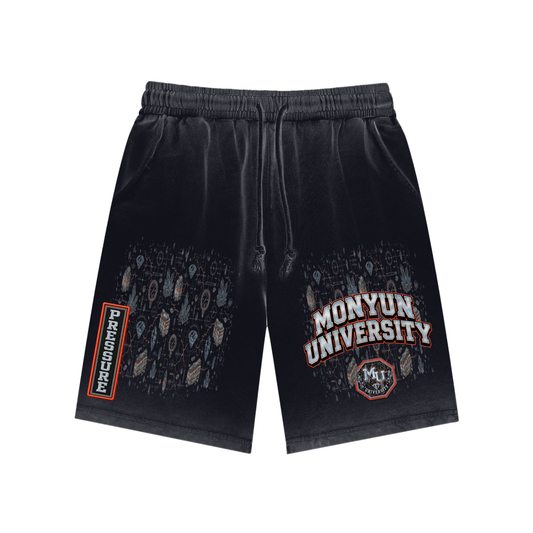 MONYUN university- Built Under Pressure Reverse Dyed Sweatshorts