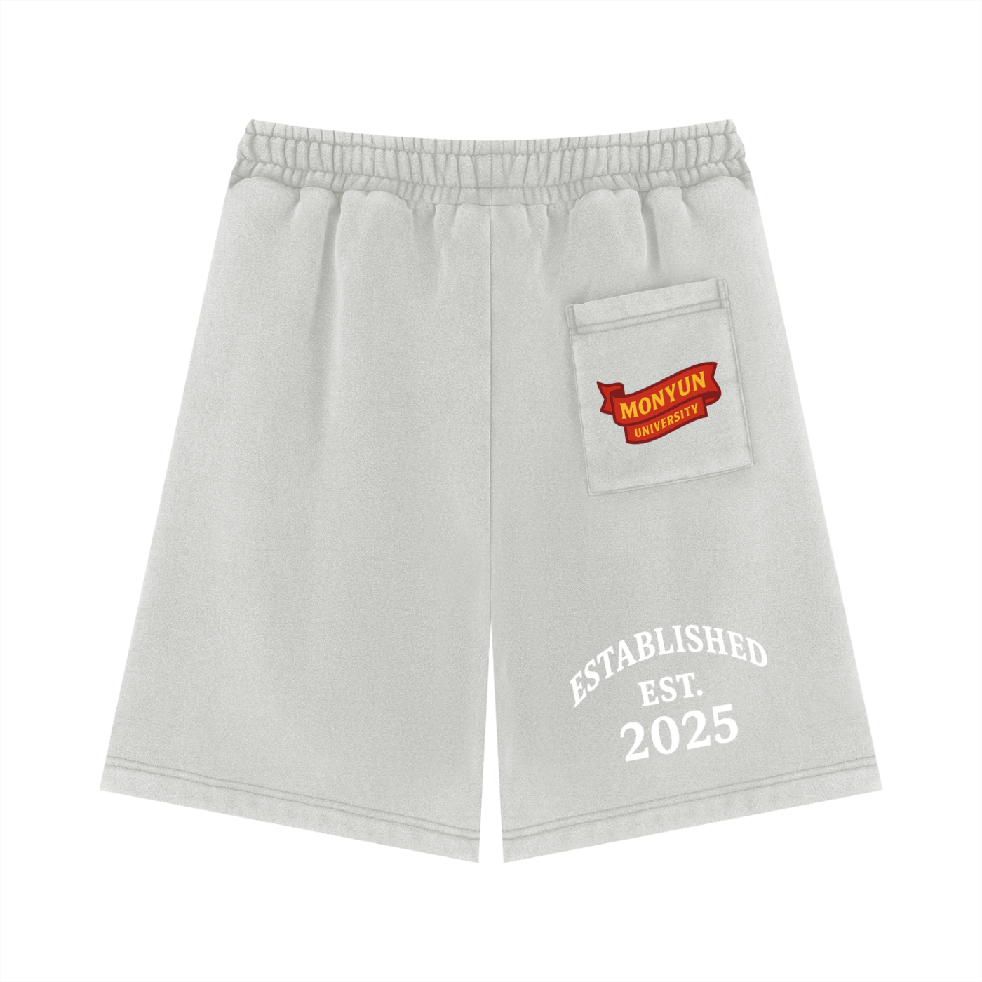 MONYUN Unisex Vintage Wash Fleece Shorts