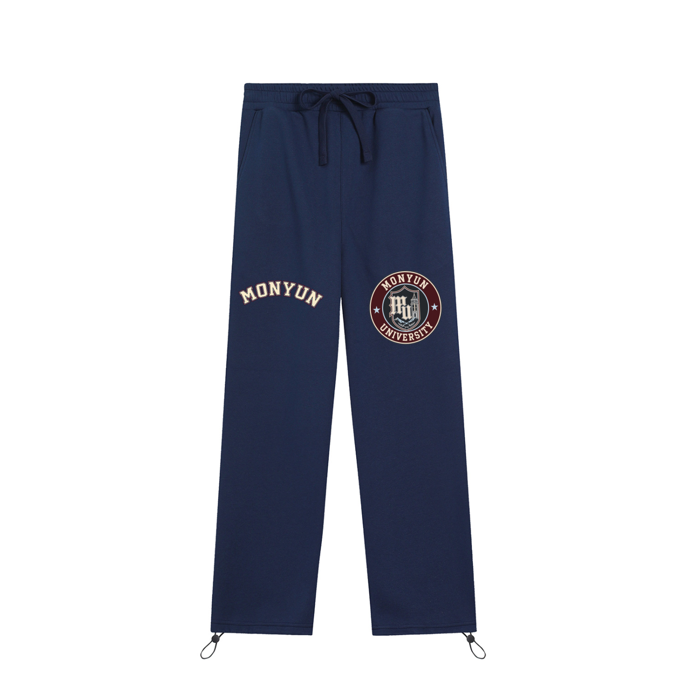 MONYUN university Essential Drawstring Straight-Leg Sweatpants