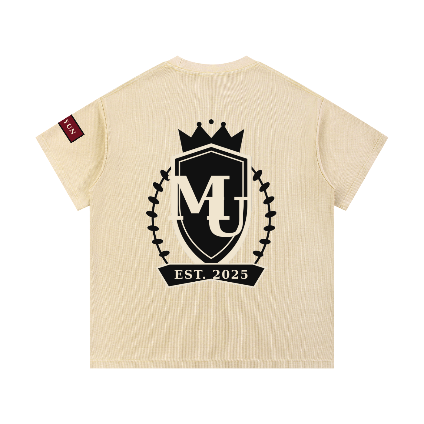 MONYUN university Mineral Wash Waffle Knit T-Shirt