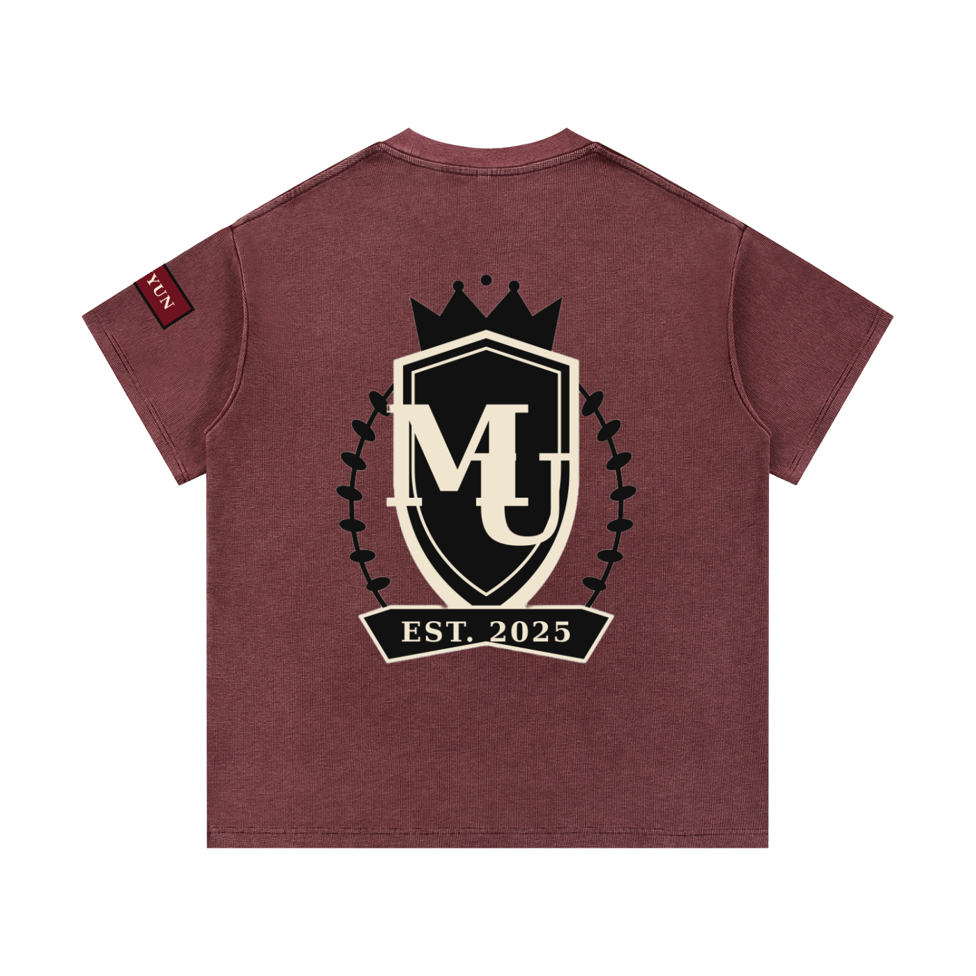 MONYUN university Mineral Wash Waffle Knit T-Shirt
