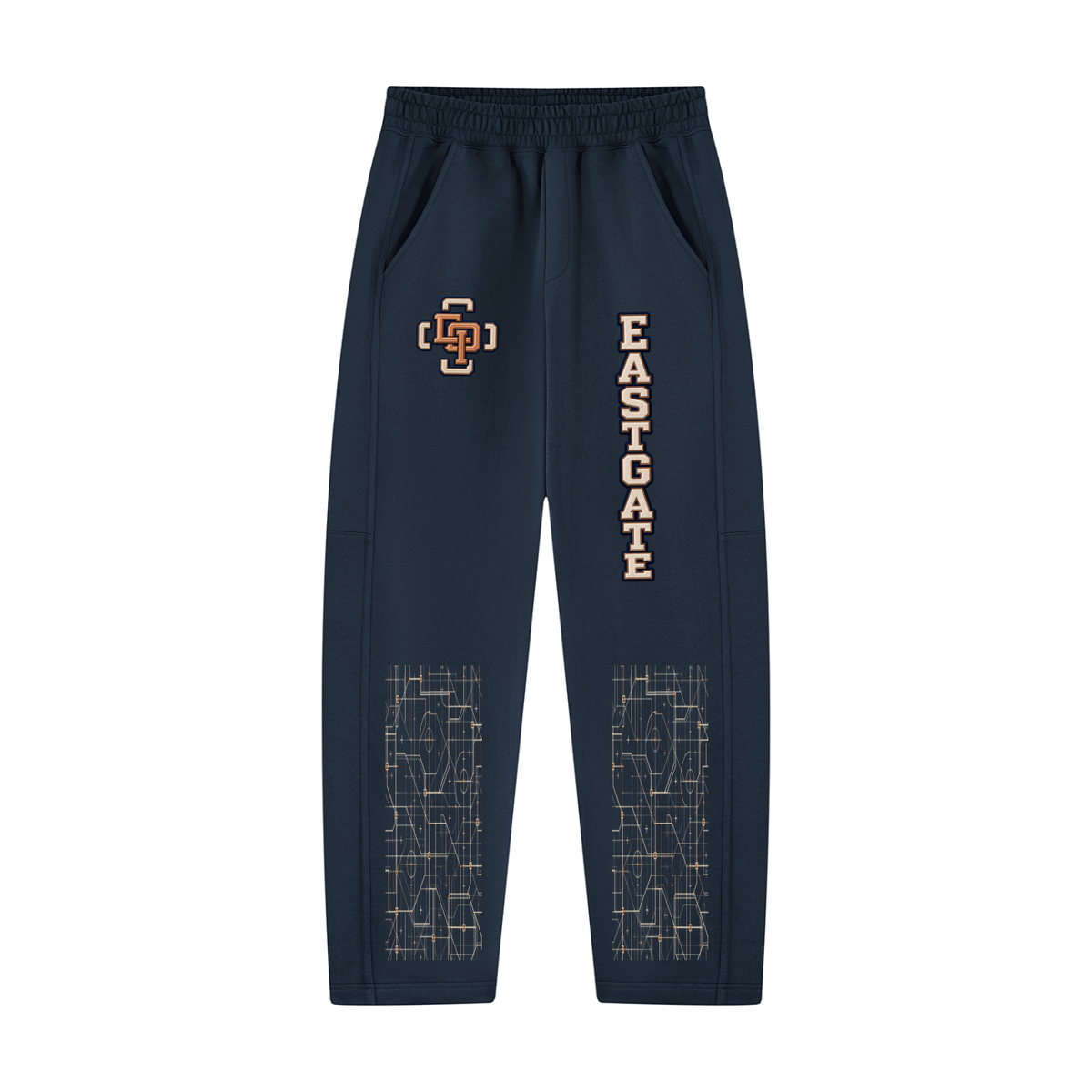 MONYUN University “EGP4L” Tapered Straight Hem Sweatpants