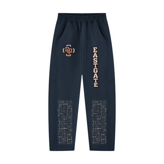 MONYUN University “EGP4L” Tapered Straight Hem Sweatpants